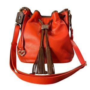 Brighton Red and Brown Hobo Bag
